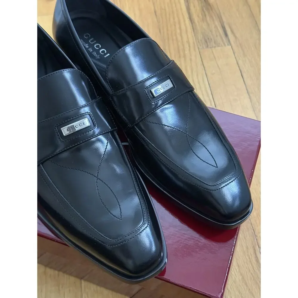 Gucci Leather Loafer with Topstitch